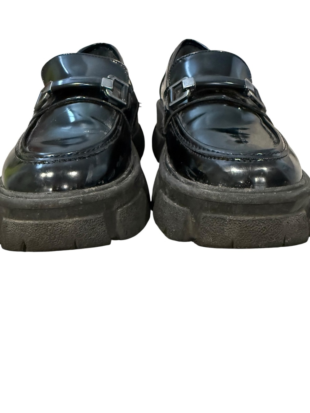 Steve Madden Chunky Platform Patent Faux Leather Shoes for Women, Size 8. - Picture 4 of 10